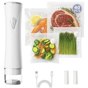 Vacuum Sealer for Food, Handheld Saver Compact Vacuum Sealer Machine with 40 Bag